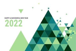 Happy New Year 2022 greeting card vector