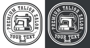 Vintage emblem of a craft tailor salon vector