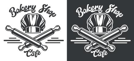 Vintage emblem on the craft bakery theme vector