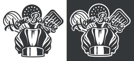 Vintage badge on the theme of craft bakery in two variants vector