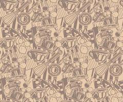 Seamless pattern on the home bakery theme for white background vector