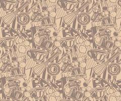 Seamless pattern on the home bakery theme for white background vector