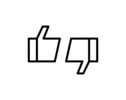 like icon vector. Thumbs up icon. social media icon. Like and dislike vector