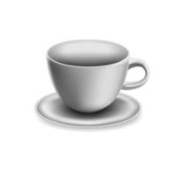 Cup Mockup on isolated white background. vector