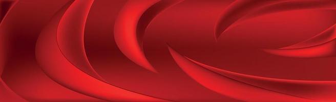 Volumetric lines on a red background - panoramic Vector background