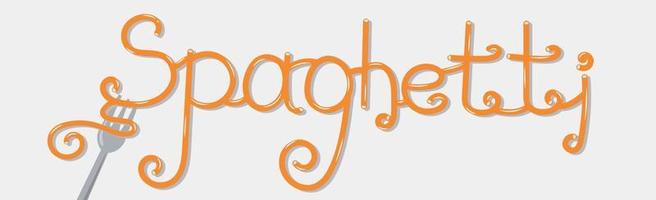 Word SPAGHETTI stylized as a stylish logo - Vector