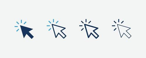 click icon set isolated symbol vector