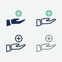 health care icon set isolated symbol vector