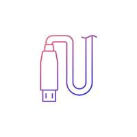 Micro USB output gradient linear vector manual label icon