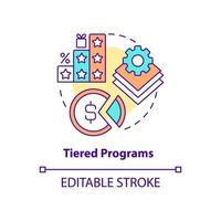 Tiered programs concept icon vector