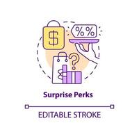 Surprise perks concept icon vector