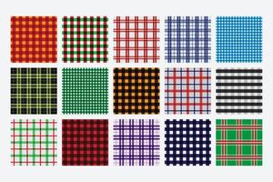 Set of Christmas plaid background collections