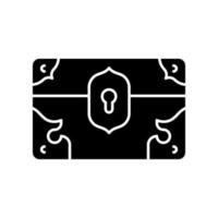 Vintage box black glyph icon vector