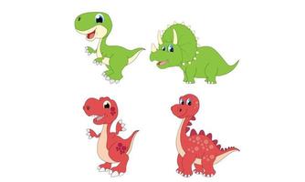 cute dinosaur animal cartoon vector