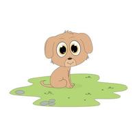 cute Dog animal cartoon vector