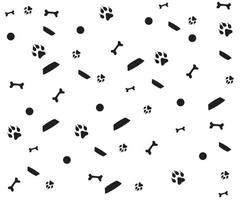 patrón blanco y negro con un tema de perro vector