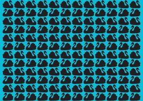 Patrón abstracto de color de siluetas de cisnes vector