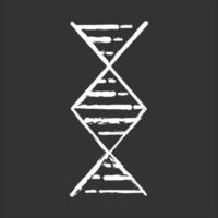 Diamond-shaped DNA helix chalk icon vector