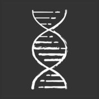 DNA double helix chalk icon vector