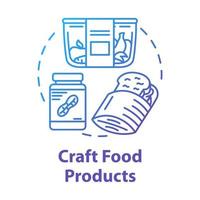 Craft food products concept icon vector
