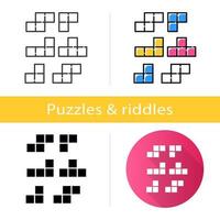 Tiling puzzle icon vector