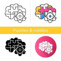 Brain teaser icon vector