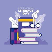 International Literacy Day vector. Show using creative design that literacy is a bridge from misery to hope vector