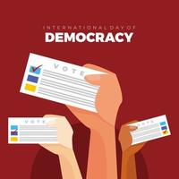 vector del día internacional de la democracia. idea para cartel, postal. banner, redes sociales