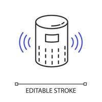 Smart speaker linear icons set vector