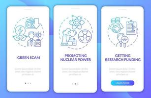 Green scam gradient onboarding mobile app page screen vector