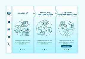 Green scam onboarding vector template