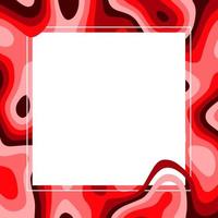 Creative layout made with abstract red background, square frame. vector