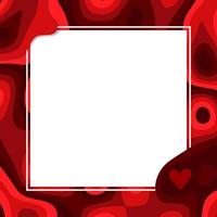 Creative layout made with abstract red background, square frame. vector