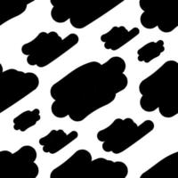 seamless black and white pattern with abstract shapes. vector