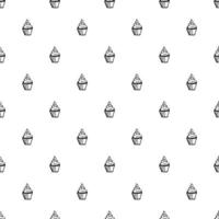 seamless cakes  pattern. Doodle vector with cakes icons