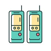 Walkie-talkie RGB color icon vector