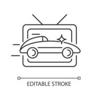 Car racing program linear icon vector