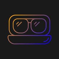 Aviator sunglasses gradient vector icon for dark theme