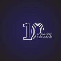 10 year anniversary celebration vector template design illustration