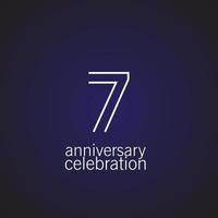 7 year anniversary celebration vector template design illustration