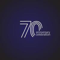70 year anniversary celebration vector template design illustration