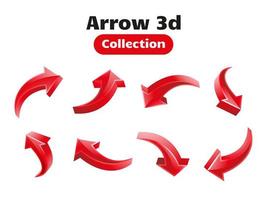 Arrow 3d symbol collection vector