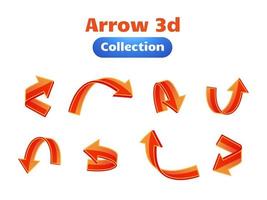 Arrow 3d symbol collection vector