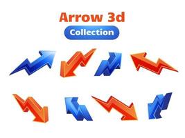 Arrow 3d symbol collection vector