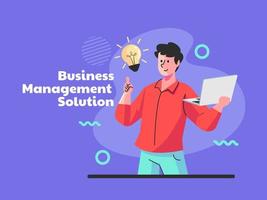 Business management solutions concept vector