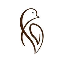 Hand Drawn calligraphy dove. Flying pigeon logo vector