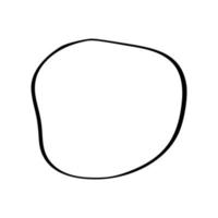 dibujado a mano garabato doodle círculo arte línea marco vector