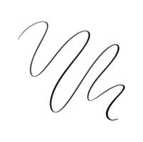 Abstract Vector Wavy calligraphy line