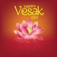 Happy Vesak Day, Buddha day. vector