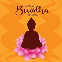 feliz buda purnima. vector